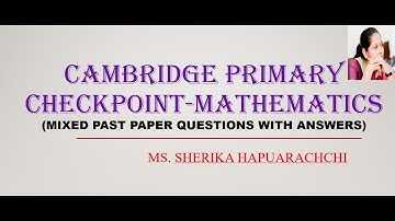 Cambridge Primary Checkpoint  Math