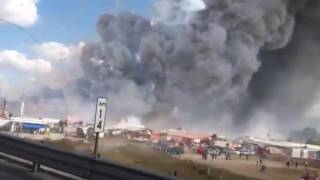Famous Tultepec Fireworks Explosion Mexico 2016, ANNOYING CAMERA Shake reduced Wealth