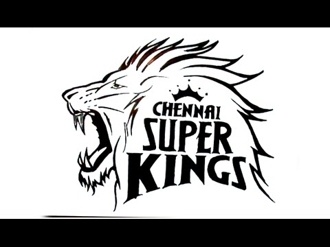 How to draw black Chennai Super Kings Logo - IPL T20 - 2020 (HAC) - YouTube