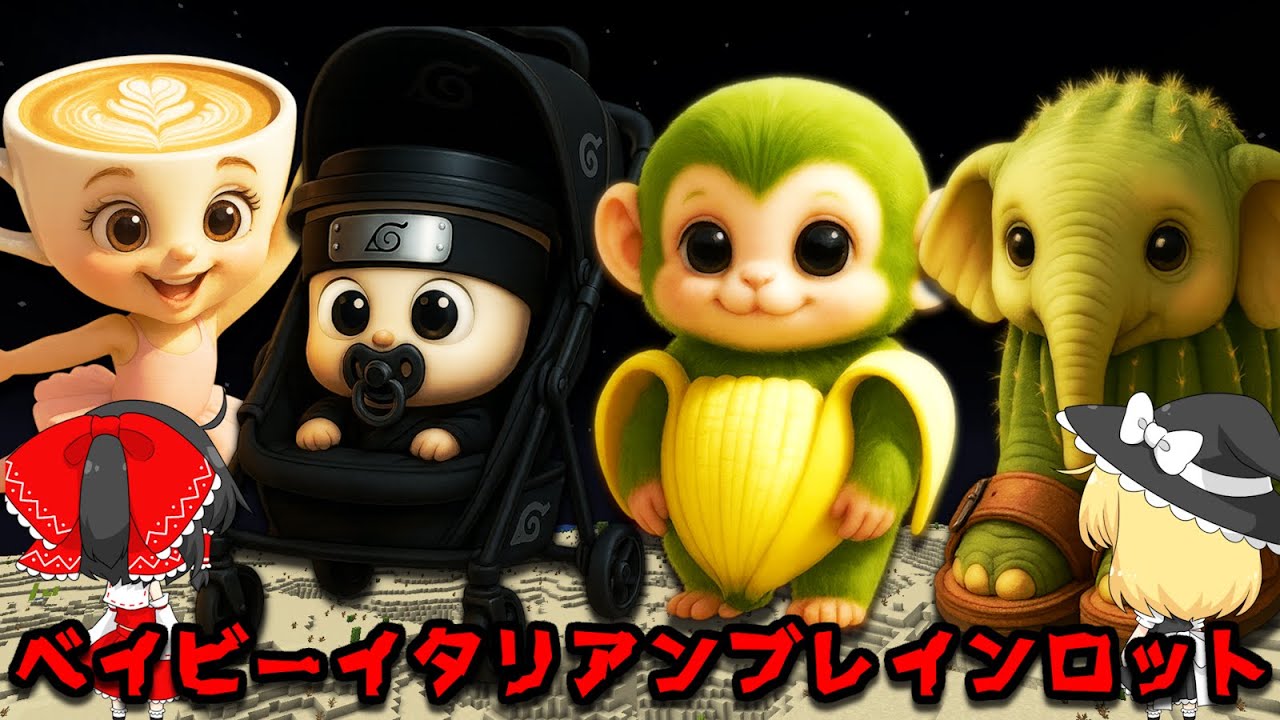 世界中で大流行の「赤ちゃんイタリアンブレインロット」が現れるシード値を調査した結果がやばすぎた！！【マイクラ都市伝説】【マイクラ】【マインクラフト】【ゆっくり実況】【イタリアンブレインロット】