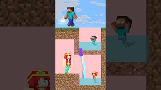 Should Herobrine Help The Mermaid? 👍️ #Shorts