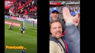 Fans Reaction to Offside Goal | Chelsea v Leicester C. (FA Cup final 2021)