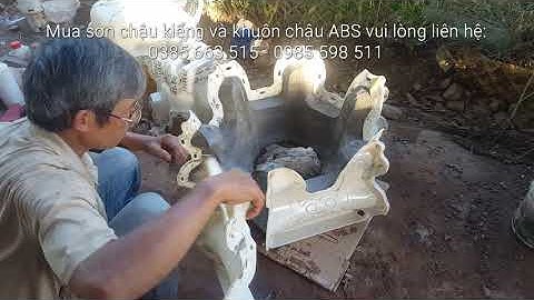 Tháo khuôn chậu ABS chân quỳ của chậu lục giác 83cm