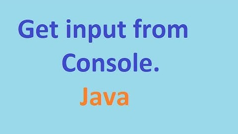 How to get input from console in java.