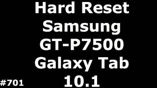 Samsung Galaxy Tab 8.9 P7300 factory hard reset