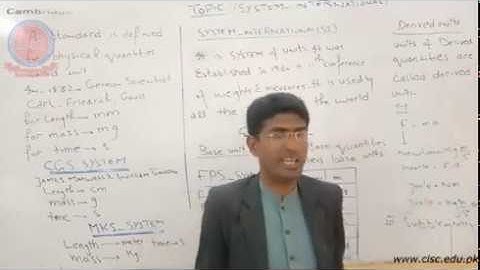Pre-1st Year - [Physics] - Lecture#3 - Muhammad Iftikhar - CISC Online Lecture Series