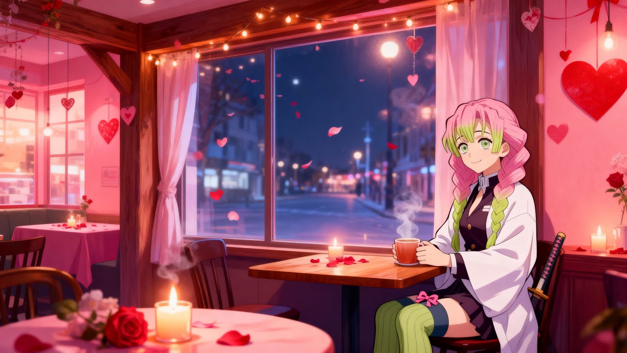 Valentine’s Day Lofi Beats 🌸 Cozy Anime Beats with Mitsuri Kanroji (Demon Slayer)