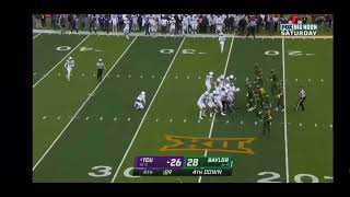 TCU SURVIVES GAME WINNING FIELDGOAL TO STAY UNDEFEATED AGAINST BAYLOR!!!!!