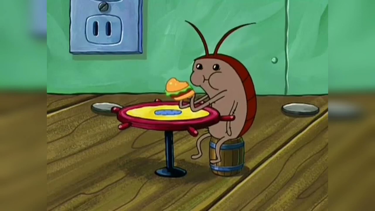 Cucaracha comiendo cangreburger Bob esponja YouTube Cucaracha comiendo cangreburger Bob esponja YouTube