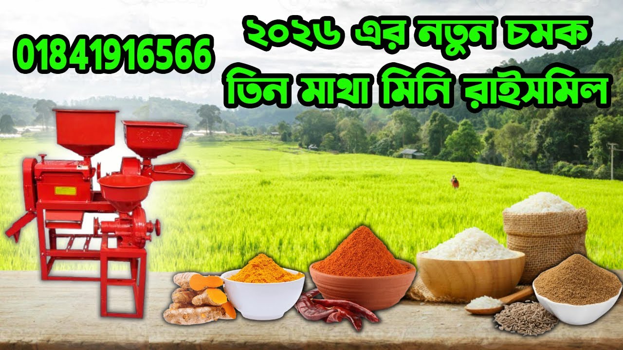 rice mill machine | ধান ভাঙ্গার মেশিন,মিনি কম্বাইন রাইস মিল | mini auto rice mill | 