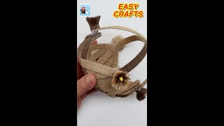 The Easy Burlap Crafts DIY: Create a Unique Waving Basket #shorts
