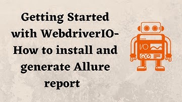 How to install and generate Allure report using WebDriverIO