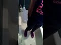 Rosie took a shower with purple converse, jeans and hoodie - part 2