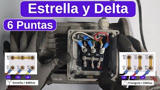 Conexión ESTRELLA y TRIANGULO en motores eléctricos de 6 puntas