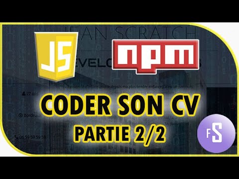 Maîtrise Du Codage De CV Via Un Projet HTML, CSS Et Javascript (Partie 2/2).