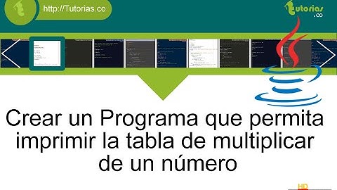 ciclo for – java (tabla de multiplicar de un numero)