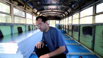 Skoolie School Bus Conversion #6 Subfloor pt2 - July 28, 2018