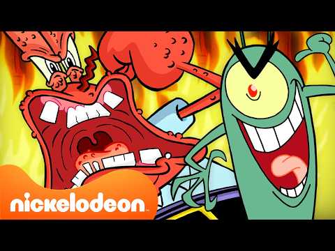 Губка Боб | 1 час Мистер Крабс против Планктона! 💥 | Nickelodeon Cyrillic