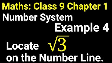 Maths Class 9 Chapter 1 Example 4 | Number System | Locate √3 on the number line | JP Sir