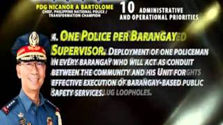 PNP CHIEF BARTOLOME 10 ACTION PLAN