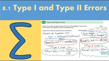 8.1 Type I and Type II Errors (FS1 - Chapter 8: Quality of tests)