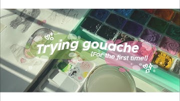 trying GOUACHE for the FIRST TIME !! 🎨 himi gouache 🌷