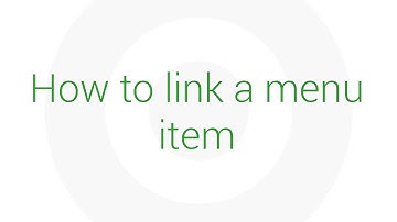 How to Link Menu Items