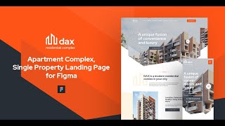 DAX - Introducing Apartment Complex Flexible Landing Page for Figma by themefire