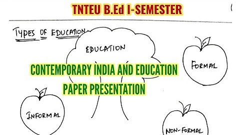 TNTEU B.Ed I-SEMESTER: CONTEMPORARY INDIA AND EDUCATIONAL PAPER PRESENTATION MODEL ANSWER SHEET