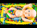 Oddly Satisfying ASMR | Rainbow Bathtub Candy Mixing With Lots Of Skittkes & Magic Slime Cutting