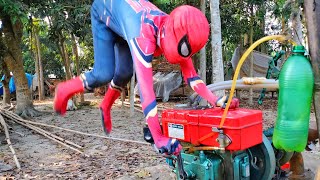 When Spiderman spins the Salo Machine, the JD Salo Machine kicks.