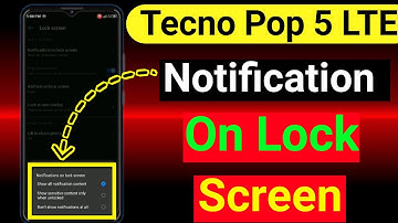 Lock screen Notification in Tecno Pop 5 Lte/Notification Show/Hide kaisy krey