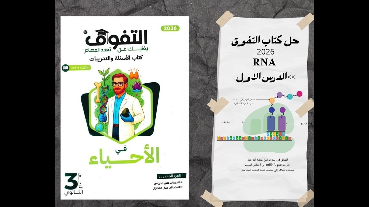 حل كتاب التفوق 2026 الدرس الاول RNA