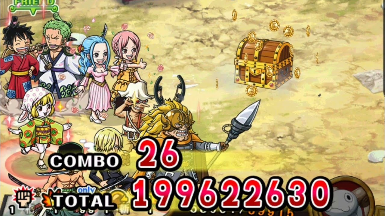 Kizuna Clash Okiku Lvl 62 Vs Qck 0 Million Damage One Piece Treasure Cruise トレクル 絆決戦 Youtube
