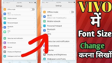 How to Change Font Size in Vivo 1610 ? Vivo font size change settings