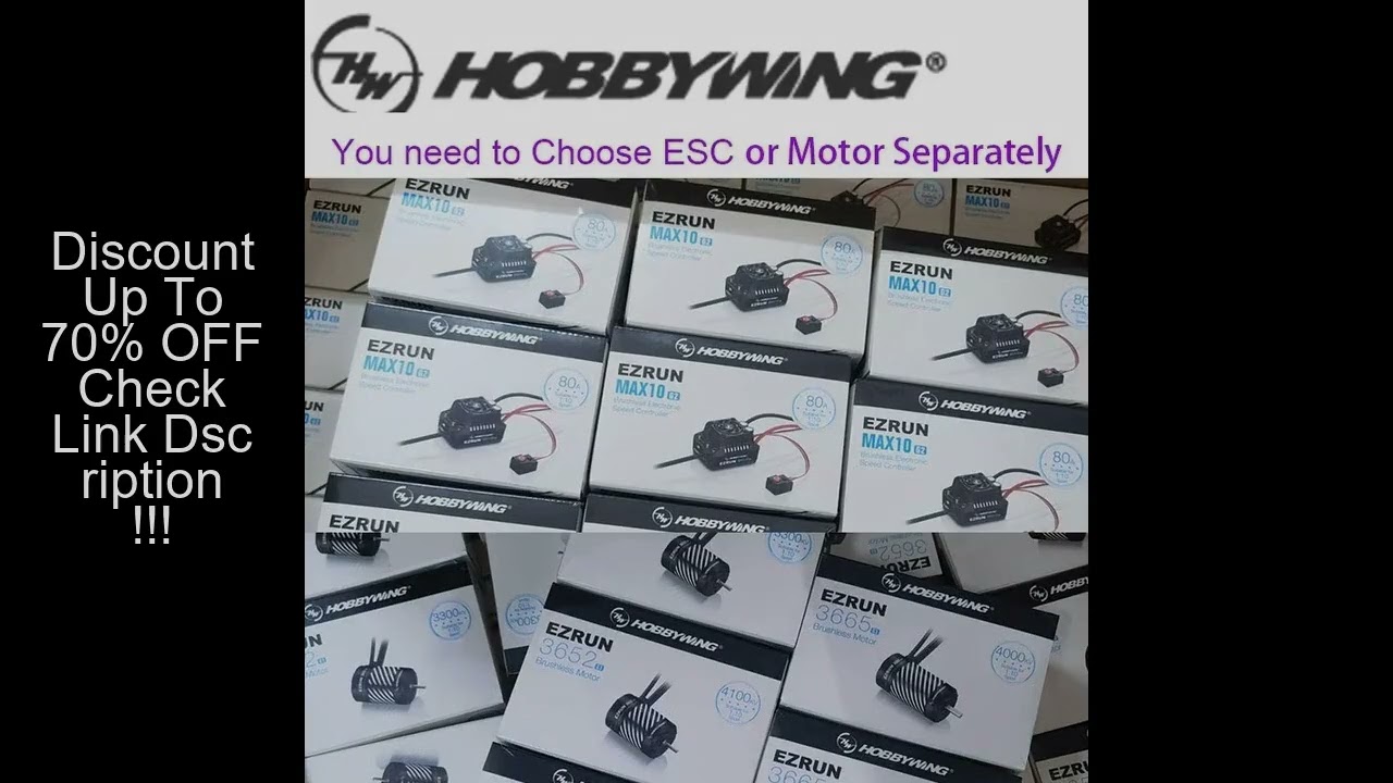 Hobbywing MAX10 G2 turbo Waterproof sensored Brushless 80A / 140A ESC 3652 / 3665 G3 motor combo for