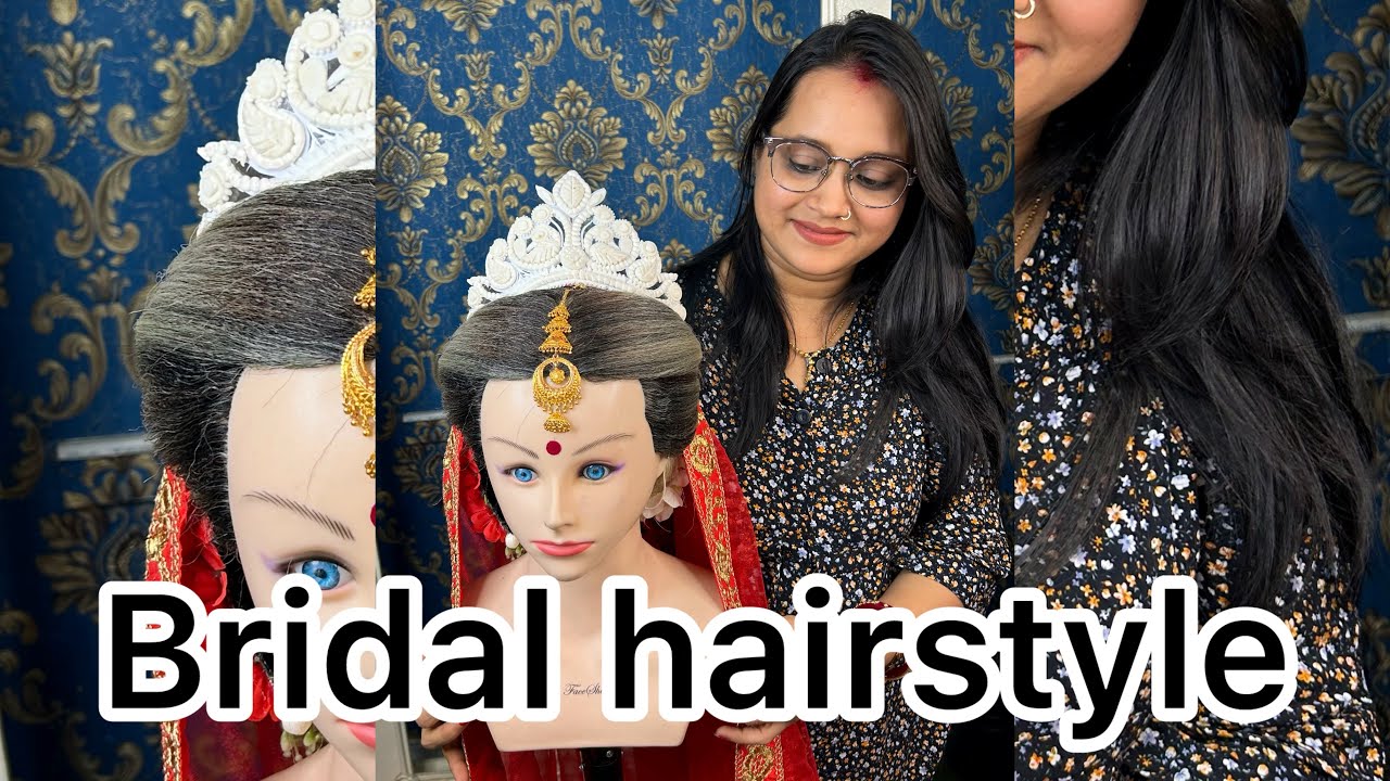 Step by step Bengali bridal hairstyle🥰||bridal hairstyle ||bridal bun hairstyle ||bun||