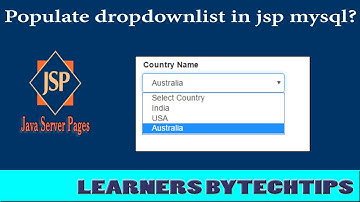 How to populate dropdownlist in jsp with mysql database server?By Learners Bytechtips