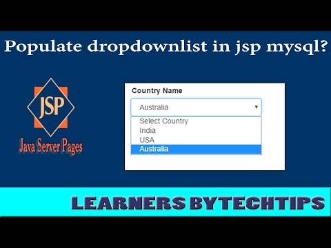 How to populate dropdownlist in jsp with mysql database server?By Learners Bytechtips