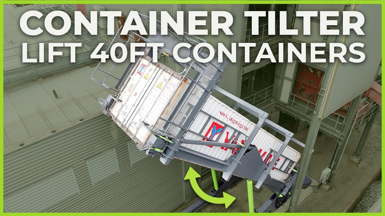 40-Foot Container Tilter | Vertical Bulk Container Loading System - YouTube