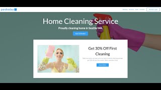 Home Cleaning Service Website Template Preview - Pageset