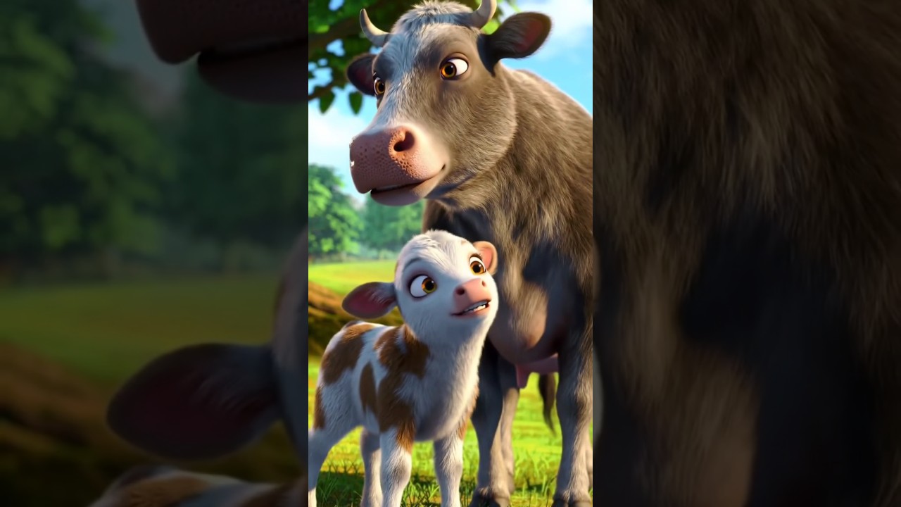 The cow and her baby calf emotional story 