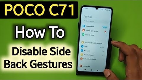 Poco C71: Side Bag Gestures Settings | How to change navigation button