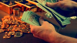 bitcoin Dollars  motion Footage  (No Copyright Bitcoin crypto animation graphical background)BITCOIN