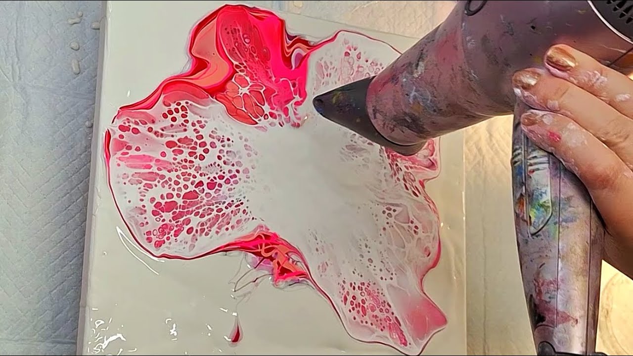 I'm Trying To Make A Bloom - Acrylic Pouring - Fluid Art - YouTube
