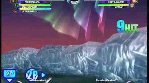 MvC2 Online (360): Brett (Mag/Doom/Jugg) vs ComboMaster7 (Mag/Psy/Cab) 8 .:3.2.10:.