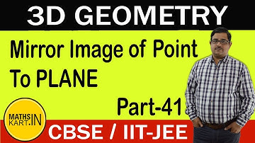 Image of Point To Plane in 3D | Plane in 3D | PART-41 | PLANE Class-12 CBSE/JEE maths