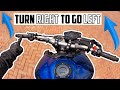 What is countersteering on a motorcycle
