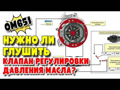 Принцип работы масляного насоса и почему все глушат клапана давления масла заглушками на OM651