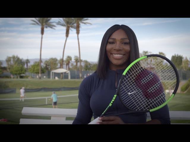 Serena Williams shows the Wilson Blade SW104 - YouTube